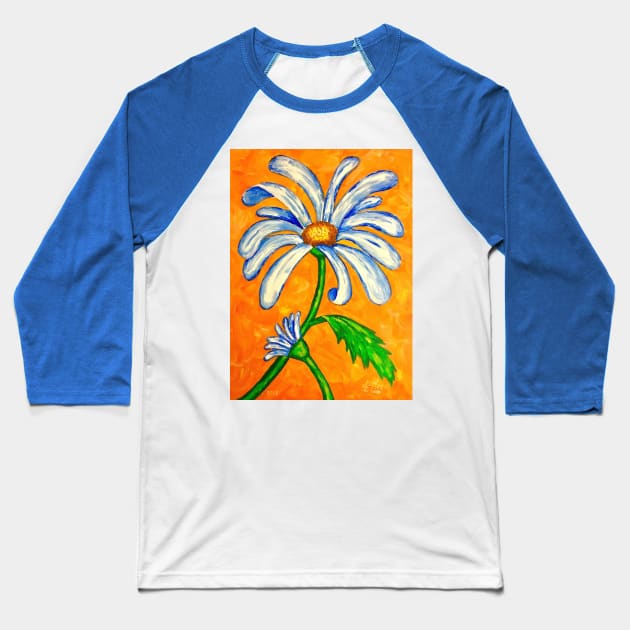 Summer Daisy Baseball T-Shirt by EssexArt_ABC